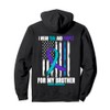 Brother Suicide Awareness Prevention American Flag Graphic Pullover Hoodie