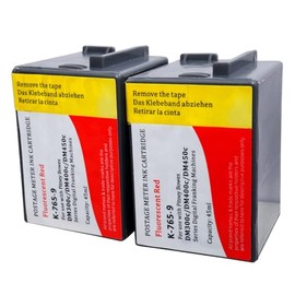 EDINCARTRA High Yield 765-9 Red Ink Cartridge Set (2 Pack) - Compatible Replacement for SendPro C Auto, DM300c, DM400c, DM450c Postage Meters