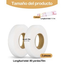 3 Piezas Cinta Para Dobladillo Autoadhesiva, Cinta Para Bastillas Con Plancha, Adecuado Para Cortinas, Ropa, Tela y Artesanías, Así Como Para La Fabricación De Tejidos De Bricolaje