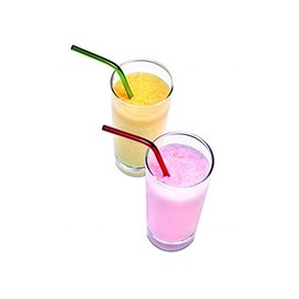 Joie MSC, 6 Pieces, Rainbow Stainless Steel Reusable Straws with Cleaning Brush