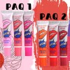Lip Gloss Tinta Indeleble Labial Larga Duración Pack 3pz F