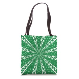Star Effect Geometric Symmetrical Pattern White Cut Out Tote Bag