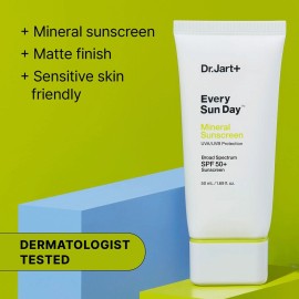 Dr.Jart+ Every Sun Day Mineral Korean Sunscreen SPF 50+ for Face | Korean...