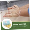 SUPVOX 4pcs Soap Sheets for Travel Hand Soap Flakes Slices