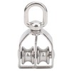 10PCS M15 Pulley Block Stainless Steel Heavy Duty Traction Wheel