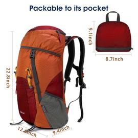 G4Free 20L Small Foldable Ultralight Waterproof Backpack for Camping Hiking Cycling Men Women