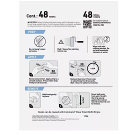 Command Mini Wall Hooks, Clear (48 Hooks + 48 Command Strips)