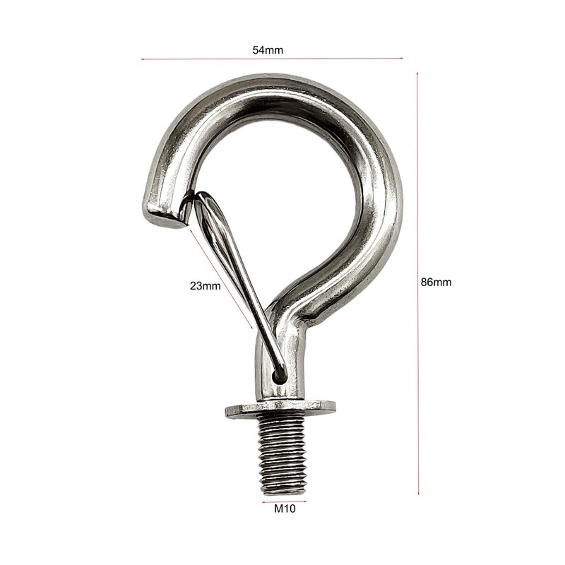 jinrowphee Stainless Steel Rigging Spring Hooks Connector Hooks Screw Hooks