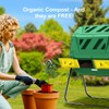 Compost Tumbler Bin Composter Dual Chamber 43 Gallon (Bundled with