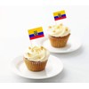 100 Pcs Ecuador Toothpick Flag Ecuadoran Small Mini Cocktail Fruit