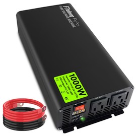 1000W Pure Sine Wave Inverter, 12V to 110V DC to AC Converter with Dual USB Ports US Sockets, Power Inverters for Vehicles RV Home Camping Car Truck