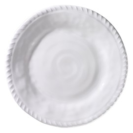 Merritt White Nautical Rope 11-inch Melamine Dinner Plates, Set of 6