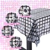2 Pack Disco Tablecloth Party Decorations, Holographic Silver Glitter Plastic