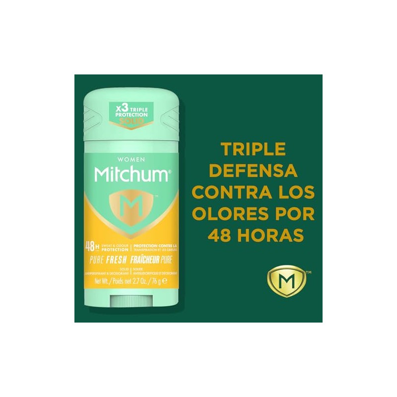 Desodorante Sólido Mitchum Triple Odor Defense Pure Fresh para Dama