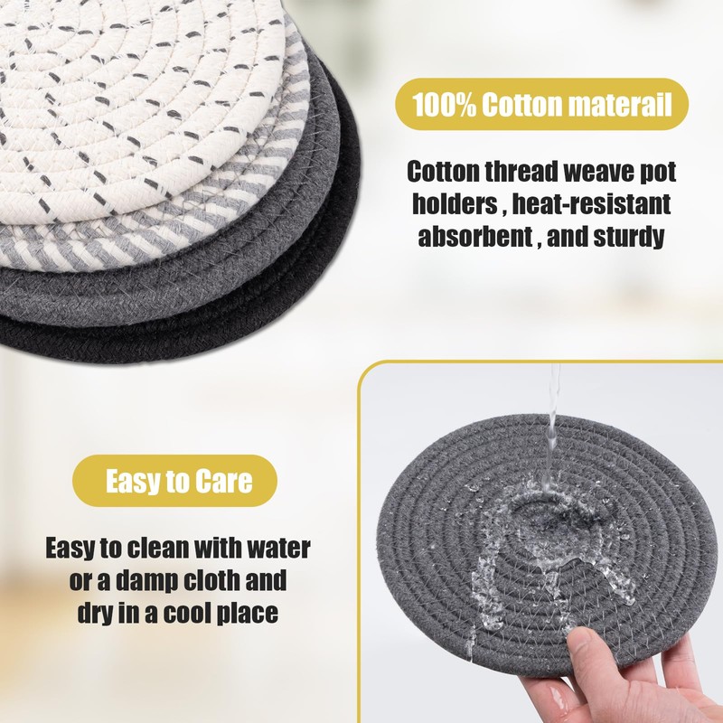Trivets for Hot Dishes, Hot Pads for Kitchen, 7'' Trivets