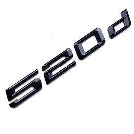 MCK Auto - 520d Black Glossy Logo Rear Emblem Tuning for E39 E60 E61 F10 F11 F07 F18 G30 G31 G38 HB2R2