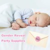 96 PCS Gender Reveal Stickers - Team Boy & Team