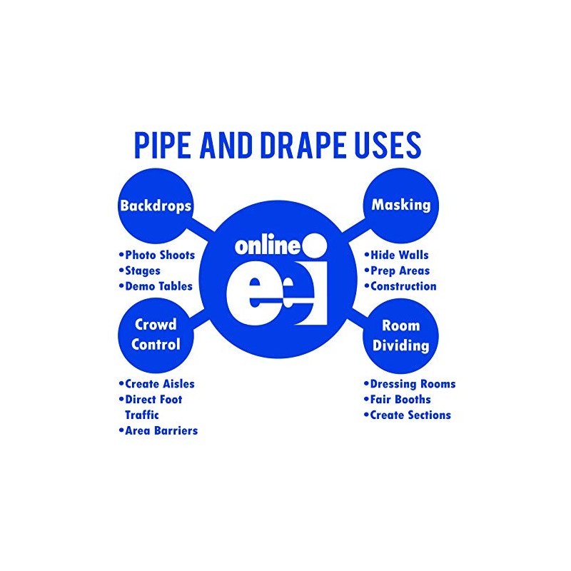 OnlineEEI, 8 Ft Premier Drape Panel for use with Pipe