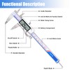 Digital Caliper, Vernier Caliper Measuring Tool with Stainless Steel, Electronic