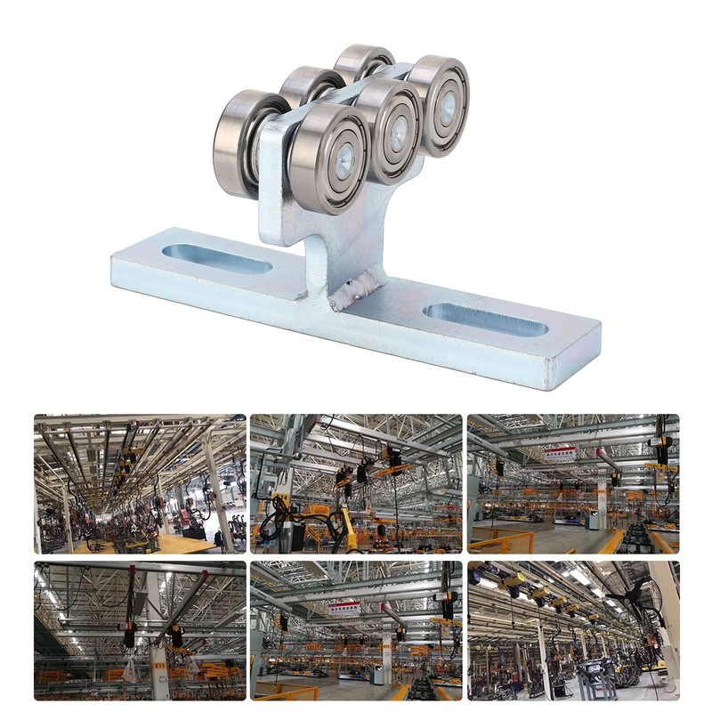 6 Wheel Trolley Electric Hoist Easy Installation Pulley Assembly Rollers