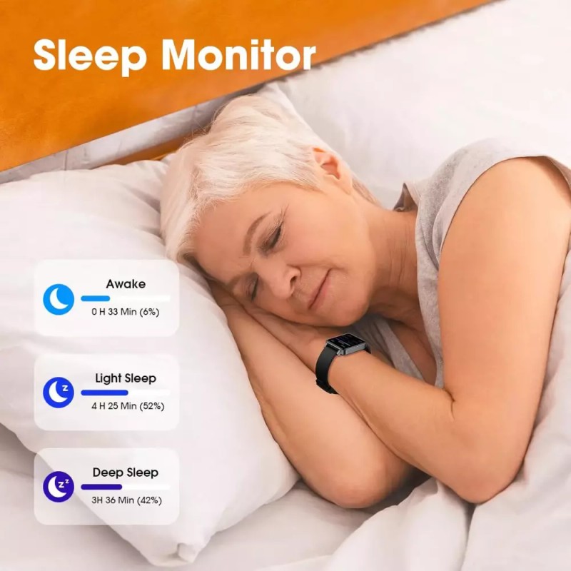 Pedometer 페도미터 워치 시니어 친화적인 앱/폰 필요 없음 스텝 카운터