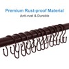 24 Pack Double Shower Curtain Hooks Rings, TENOVEL Double Sided