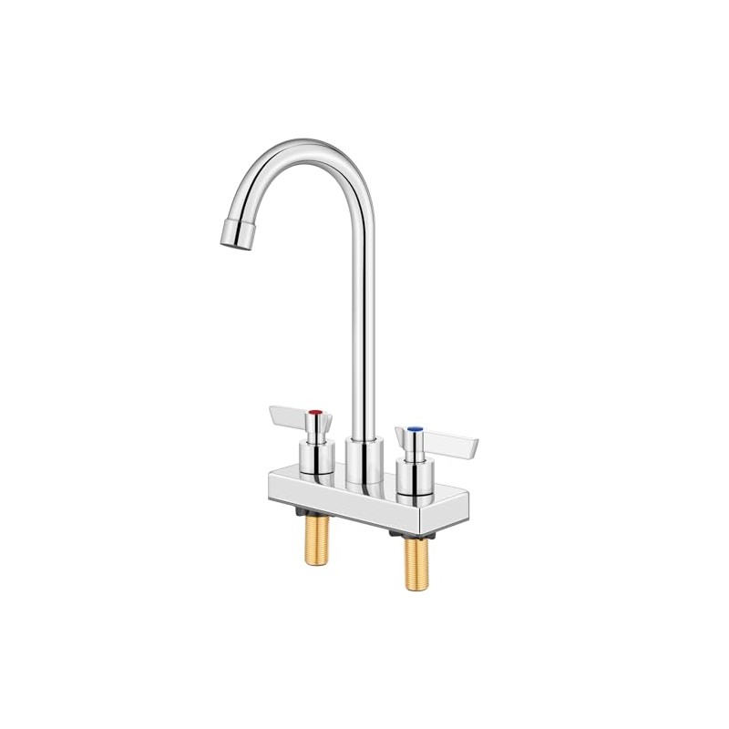 Bar Sink Faucet 4 Inch Center Deck Mount,2 Hole Prep