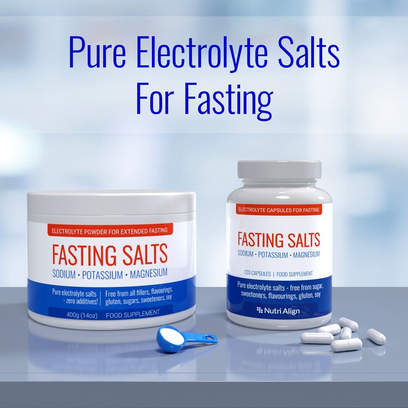 Nutri-Align Fasting Salts Capsules Pure Electrolytes: Sodium, Potassium, Magnesium. 120