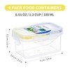 EASYLOCK 4 Pack 180ML Food Storage Containers with Lids Airtight,