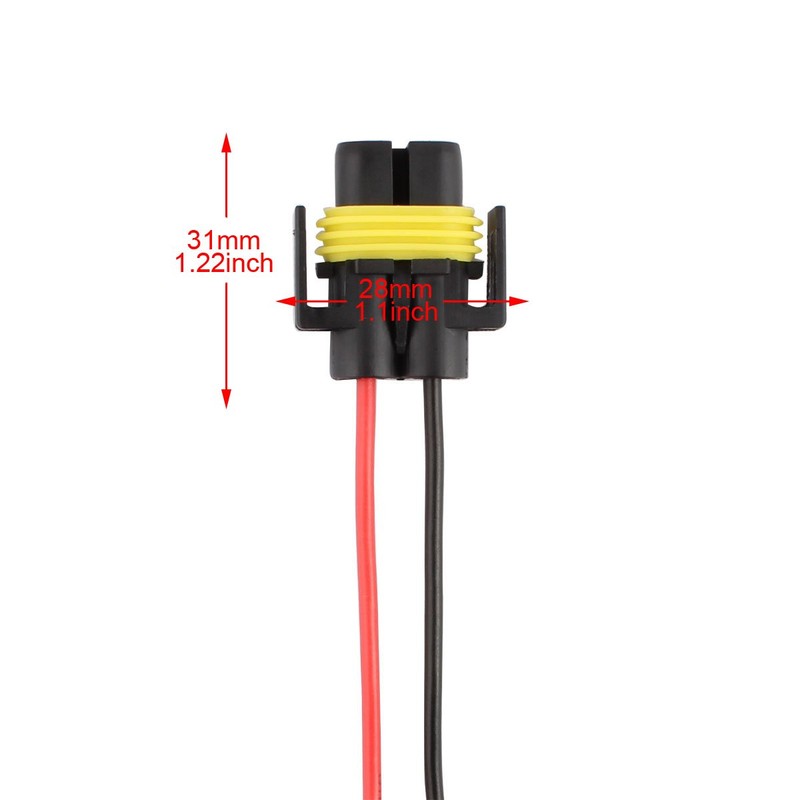 Tomall H11 H8 880 Headlight Socket Adapter for LED Xenon