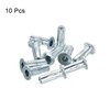 sourcing map M6 Multi-Grip Rivet Nuts, 10pcs Pre-Bulbed Shank Flat