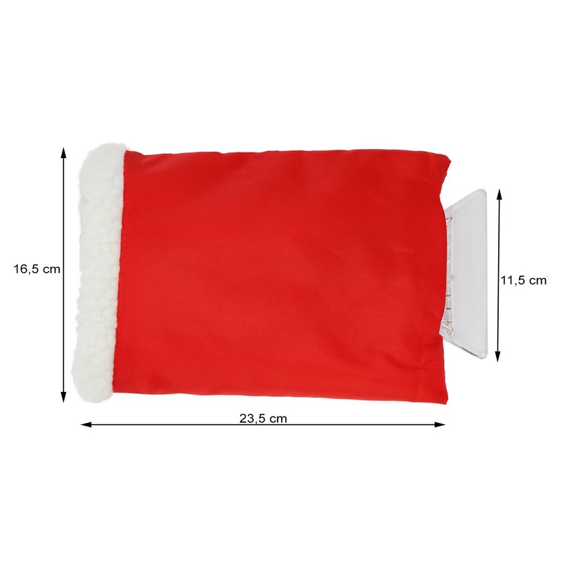 com-four® 2x Plastic ice scraper - Scraper with lined glove