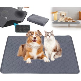 1 pcs lmohadilla de Orina para Perros,Almohadilla para orinar súper Absorbente de 70x50cm,Tapete Entrenador para Perro Lavable y Reutilizable,Almohadilla con Antideslizante Inferior (gris1, 70*50CM)
