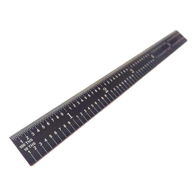5R Flexible Machinist Ruler with Markings - 6 Inches, Black