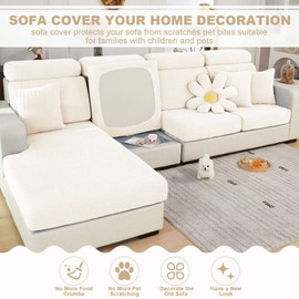 2024 New Wear-Resistant Universal Sofa Cover, Stretch Magic Couch Cushion Slipcovers, Anti-Slip Furniture Protector for Dogs Pets Living Room