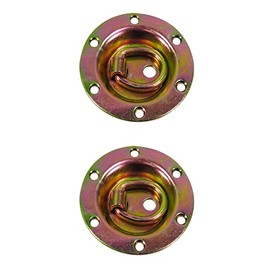 Pit Posse 11011-2 Cargo Trailer Recessed Rotating D Ring Floor Rope Anchor Tie Downs – 3,500 Lbs Breaking Strength – Securing Tie-Downs for Pickup Truck Bed, SUV, or Hauling Motorcycles (2 Pack)