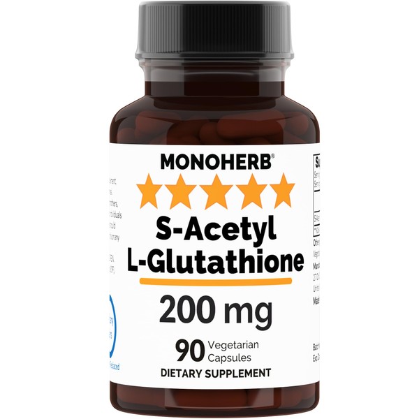 MONOHERB MONOHERB S-Acetyl L-glutathione 200mg - 90 Vegetarian Capsules