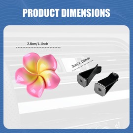 Lyxheth 2PCS Flower Car Air Vent Clips, Car Vent Accessories, Car Air Freshener Clip Charm, Cars Decorative Accessories Air Conditioning Outlet Clip Air Vent Clips for Girls Women (Rose, Style1)