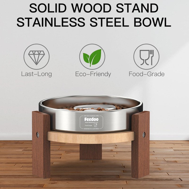 Feedoo Elevated Dog Bowl Stand, 6'' Height Raised Stand for