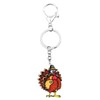 BONSNY Acrylic Thanksgiving Turkey Keyring Chicken Keychain For Women Girl