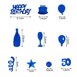 ALEGRE® Confetti 50th Birthday Decoration, Confetti Decoration 50th Birthday, Decoration 50th Birthday Women Men, Confetti Confetti Decoration Birthday, Table Decoration 50th Birthday, Birthday