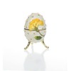 Keren Kopal White with red flower Egg Music box Fur