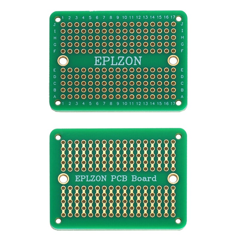 EPLZON Gold-Plated Solderable Breadboard for DIY Electronics Projects, 5 Pack