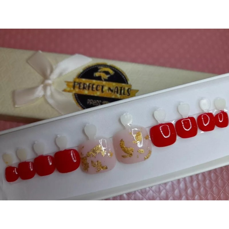 Perfect Nails Press On Uñas Para Pies Quita Y Pon