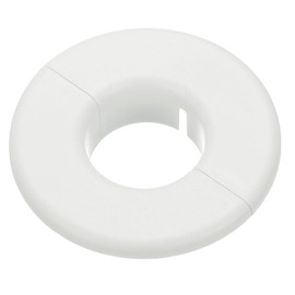 PATIKIL Wall Split Flange 1.5" (37mm), Round Detachable Escutcheon Plate Buckles Water Pipe Cover for Kitchen Bathroom Air Conditioner Arm Pipe Faucet Decoration, White