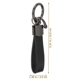 Generic Llavero de Cuero Trenzado para Llaves de Auto y Motocicleta - Soporte Elegante con Gancho de Metal Negro, Accesorio Varonil para Hombre, Organizador de llaves de Coche