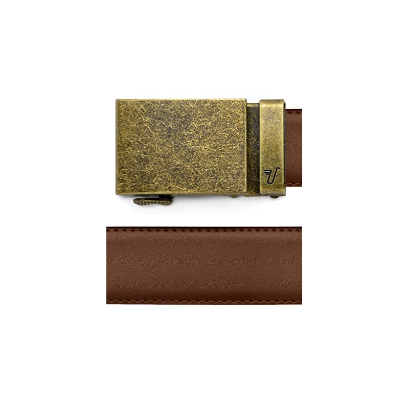 Mission Belt Men's Ratchet Belt - Bronze - Bronze Buckle/Mocha