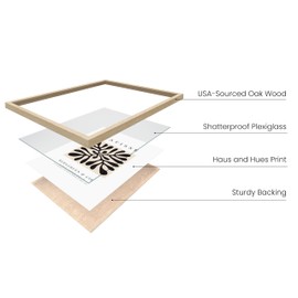 HAUS AND HUES Matisse Abstract Poster - Henri Matisse Print and Art Exhibition Poster, Matisse Paper Cutouts, Aesthetic Art Drawing Black Plant Clover Matisse (Beige Frame, 12x16)