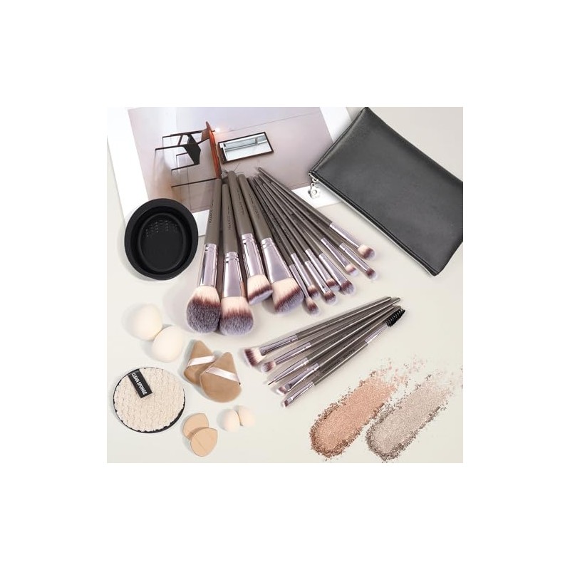 MAANGE Brochas para Maquillaje 28 Piezas con Bolsa Set de