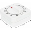Sluswallow White 60-Minute Mechanical Kitchen Timer Wind Up Timer Visual